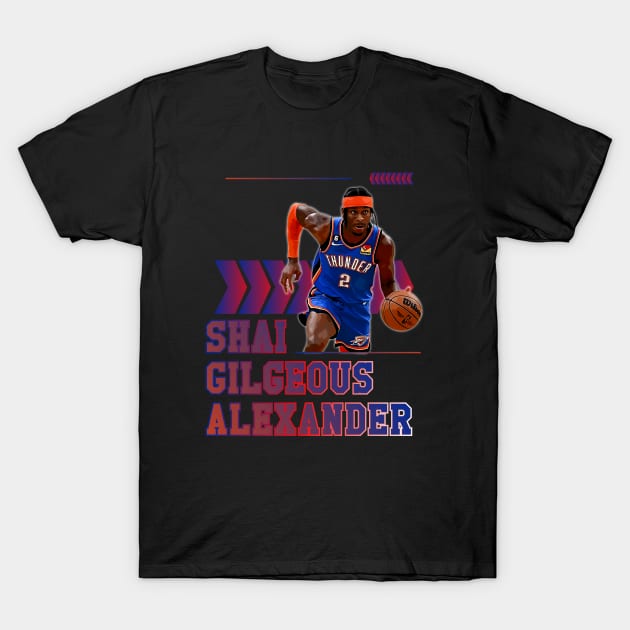 Shai Gilgeous Alexander | Basketball T-Shirt by Aloenalone